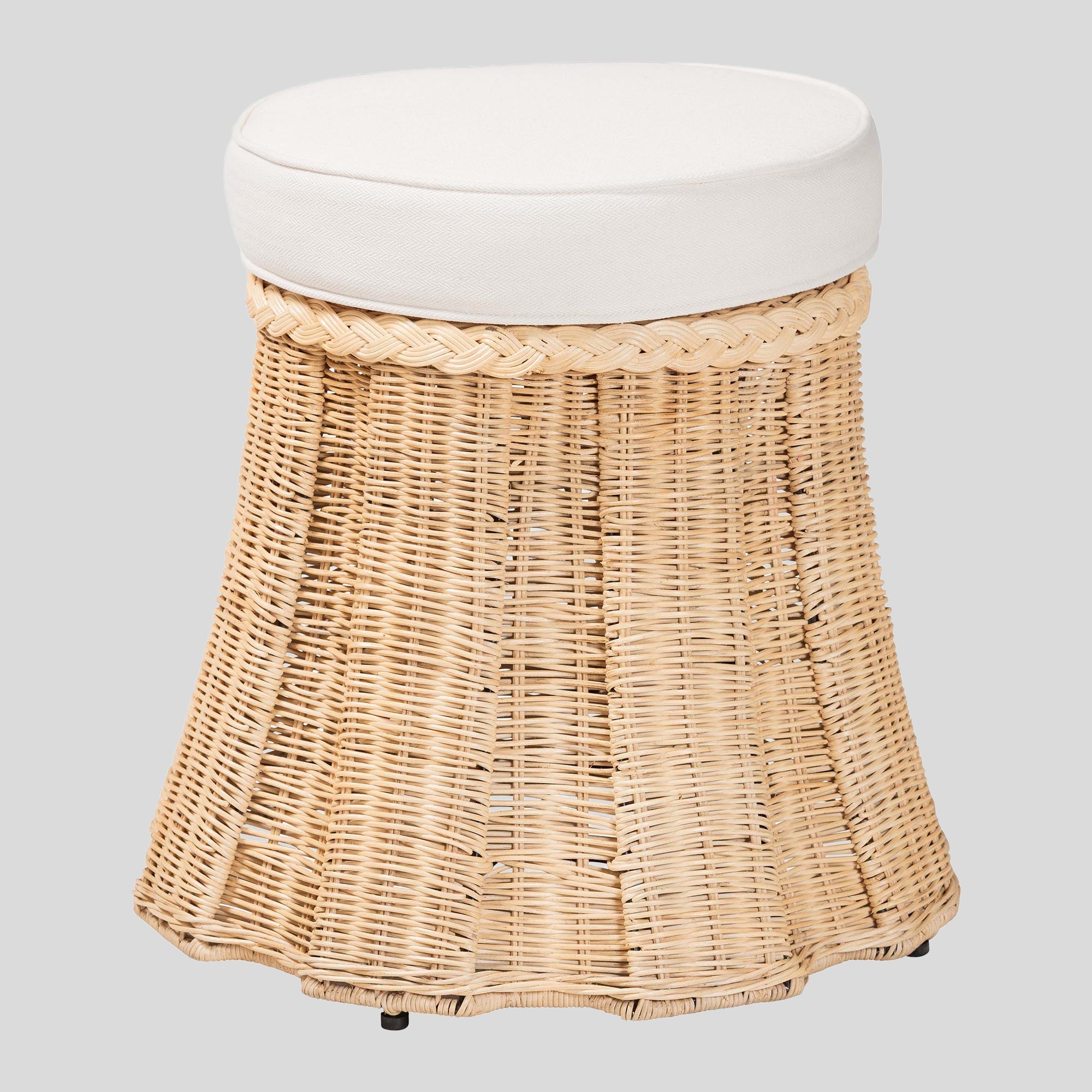 Serenya Rattan Ottoman