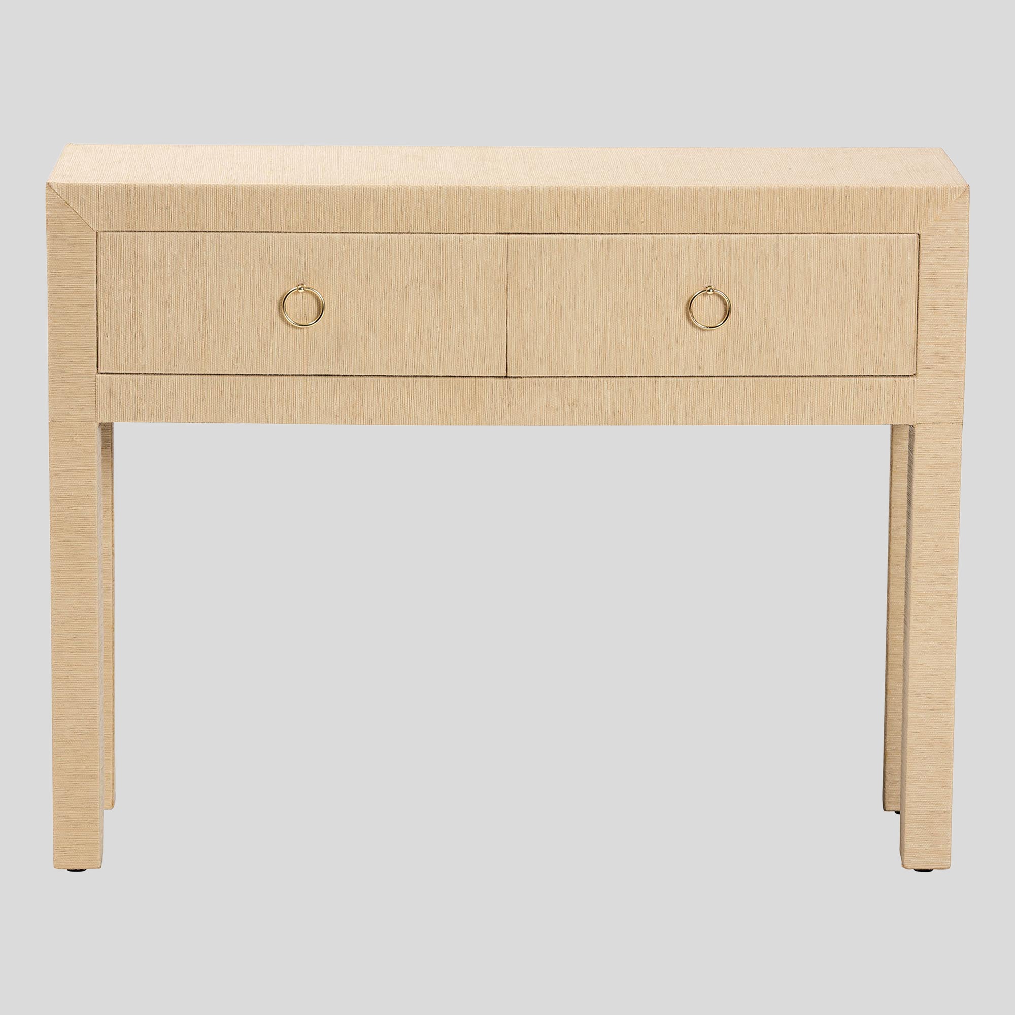 Ellington Grasscloth 2-Drawer Console Table