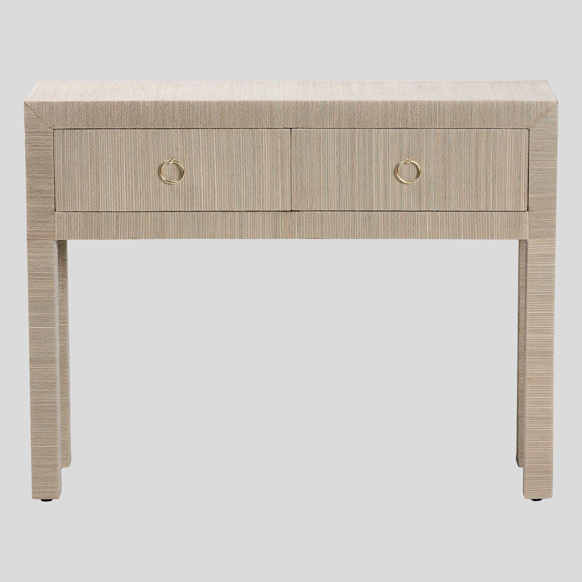 Ellington Grasscloth 2-Drawer Console Table