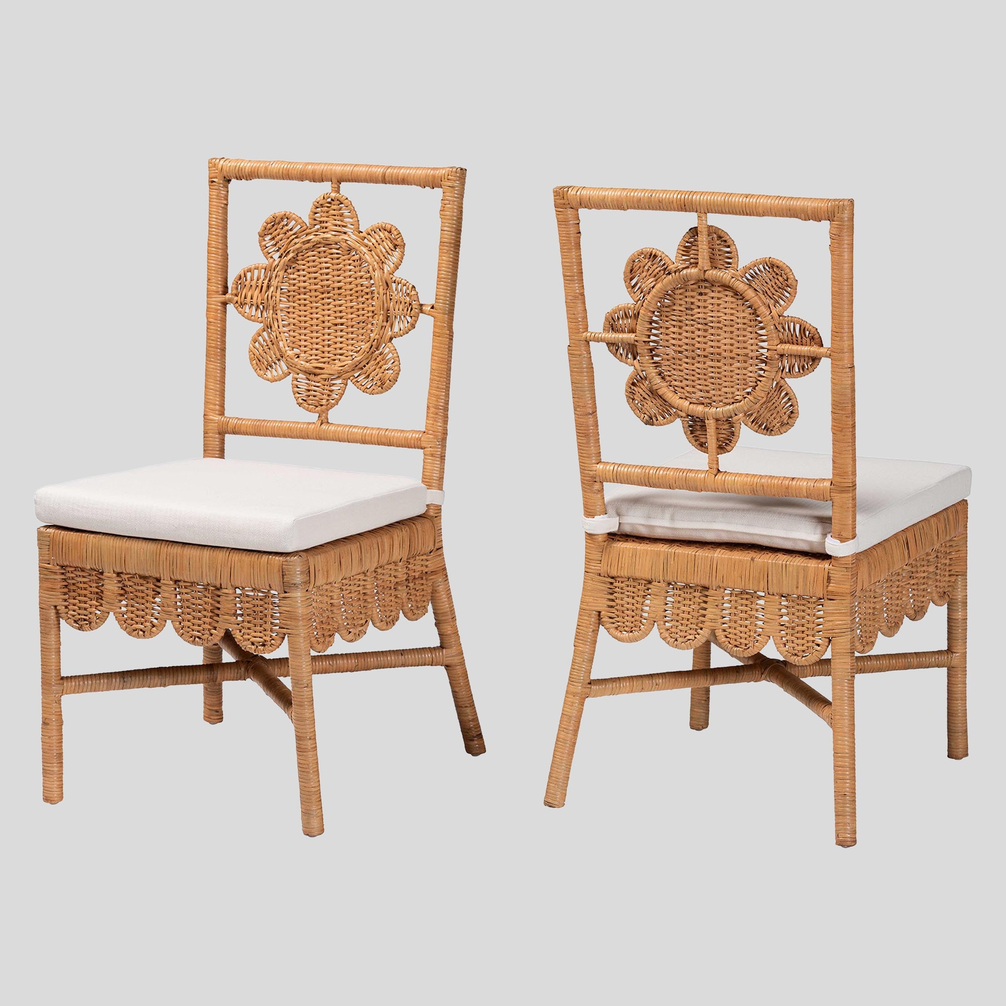 Halcyon Rattan 2-Piece Dining Chair Set