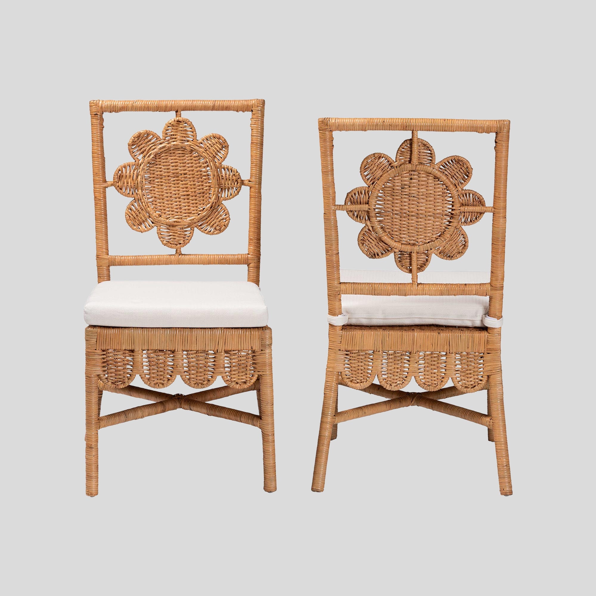 Halcyon Rattan 2-Piece Dining Chair Set
