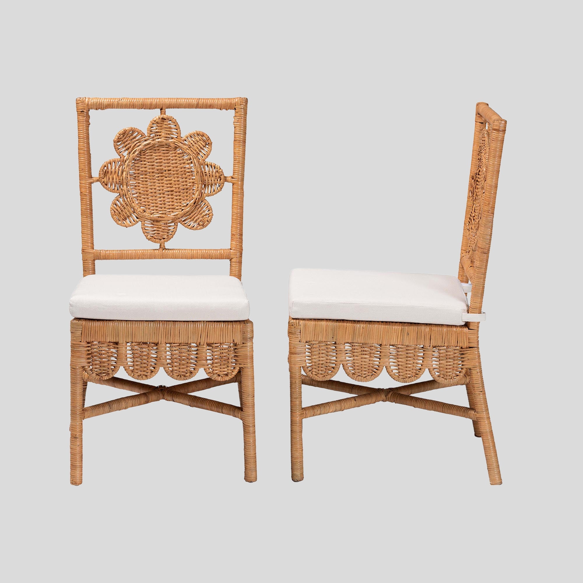 Halcyon Rattan 2-Piece Dining Chair Set
