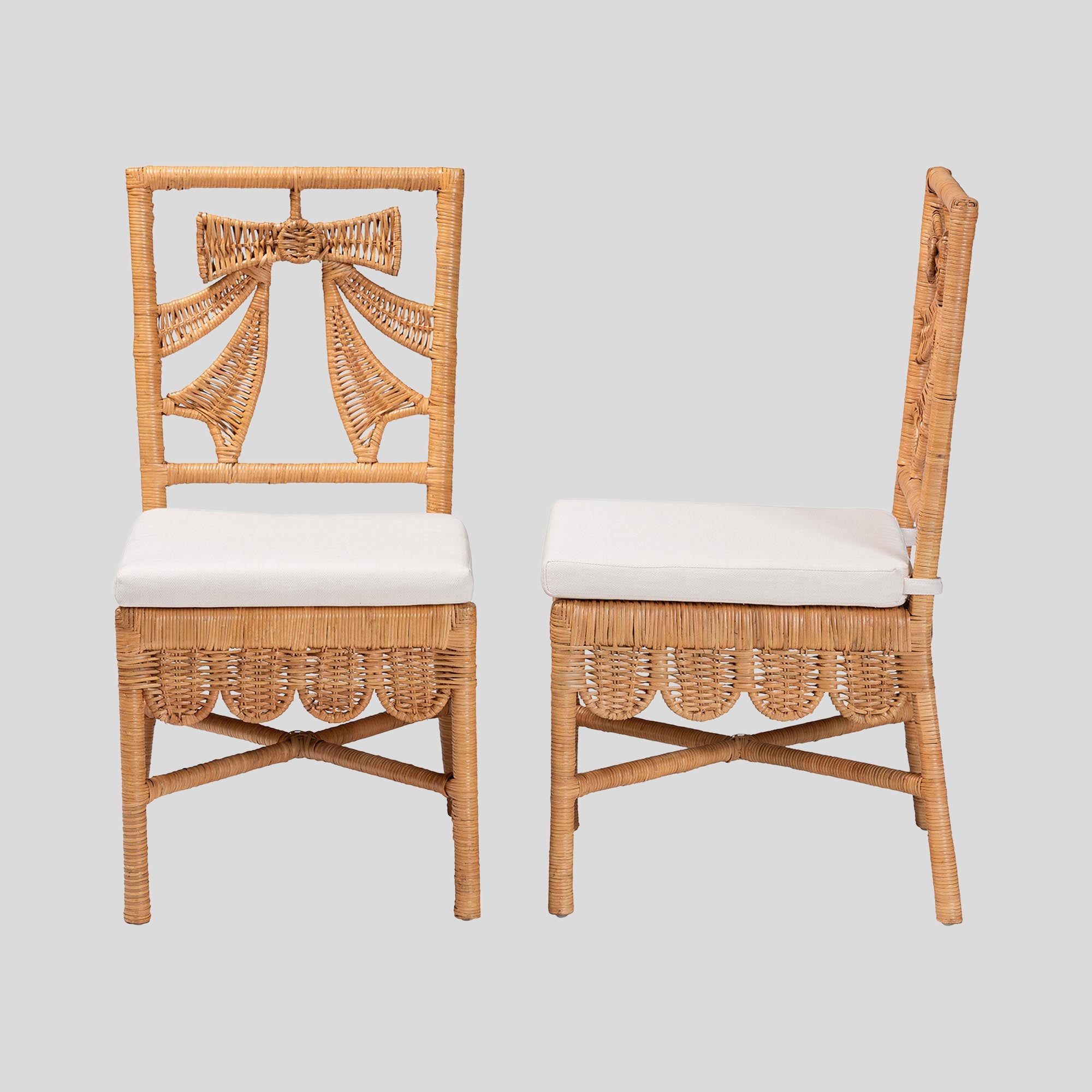 Nerissa Rattan 2-Piece Dining Chair Set