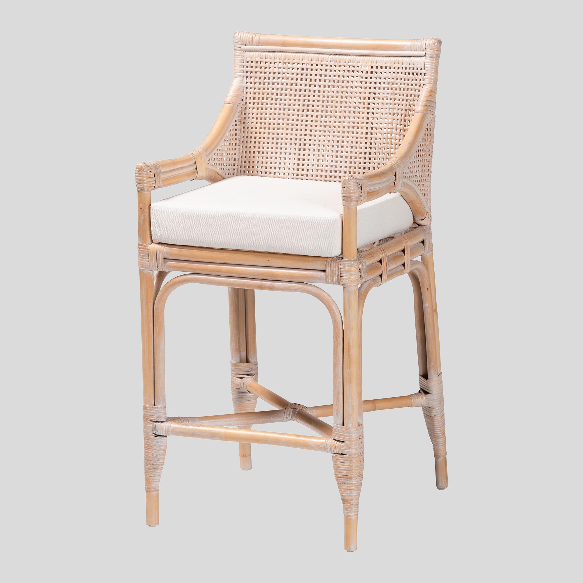 Zinnia Rattan Counter Stool