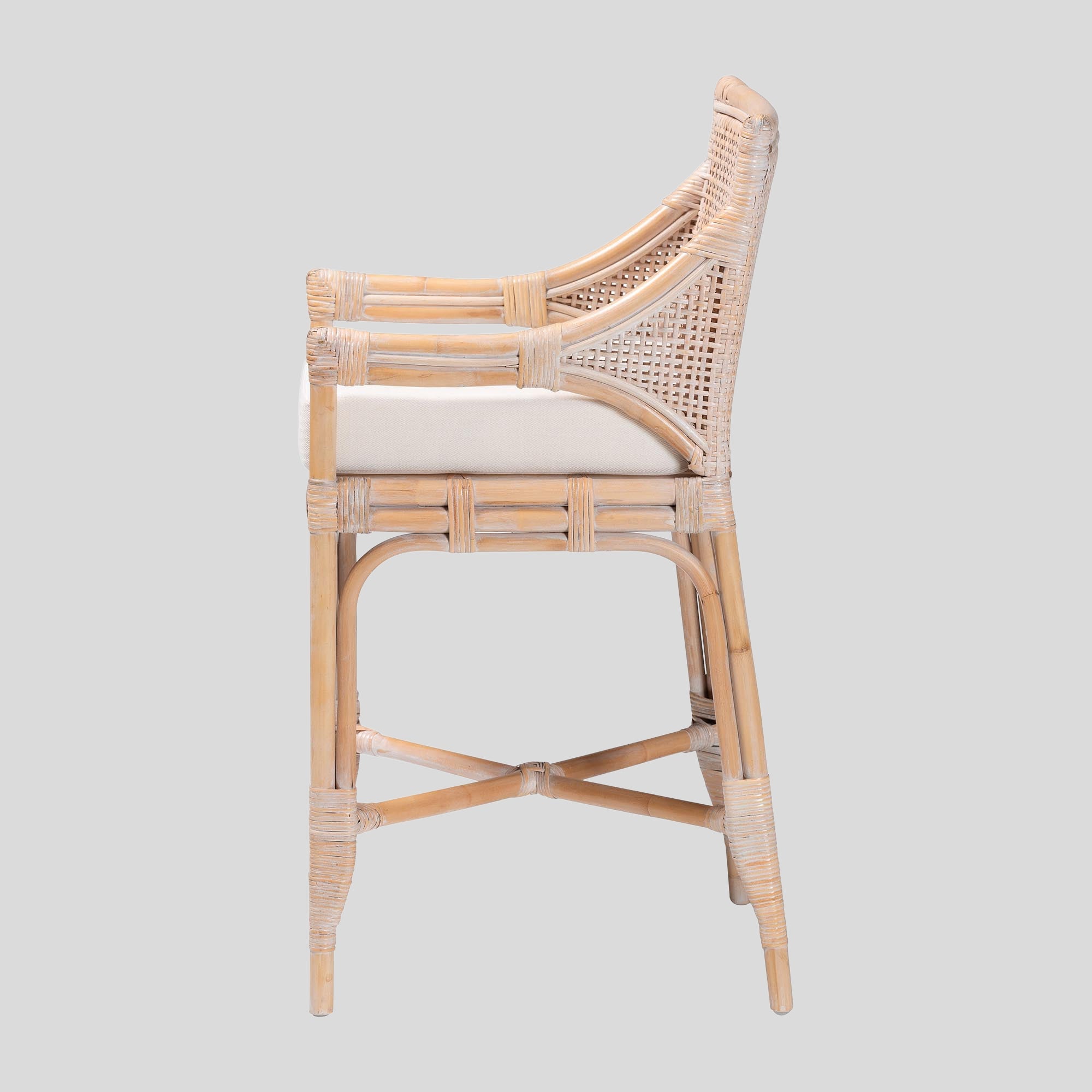 Zinnia Rattan Counter Stool