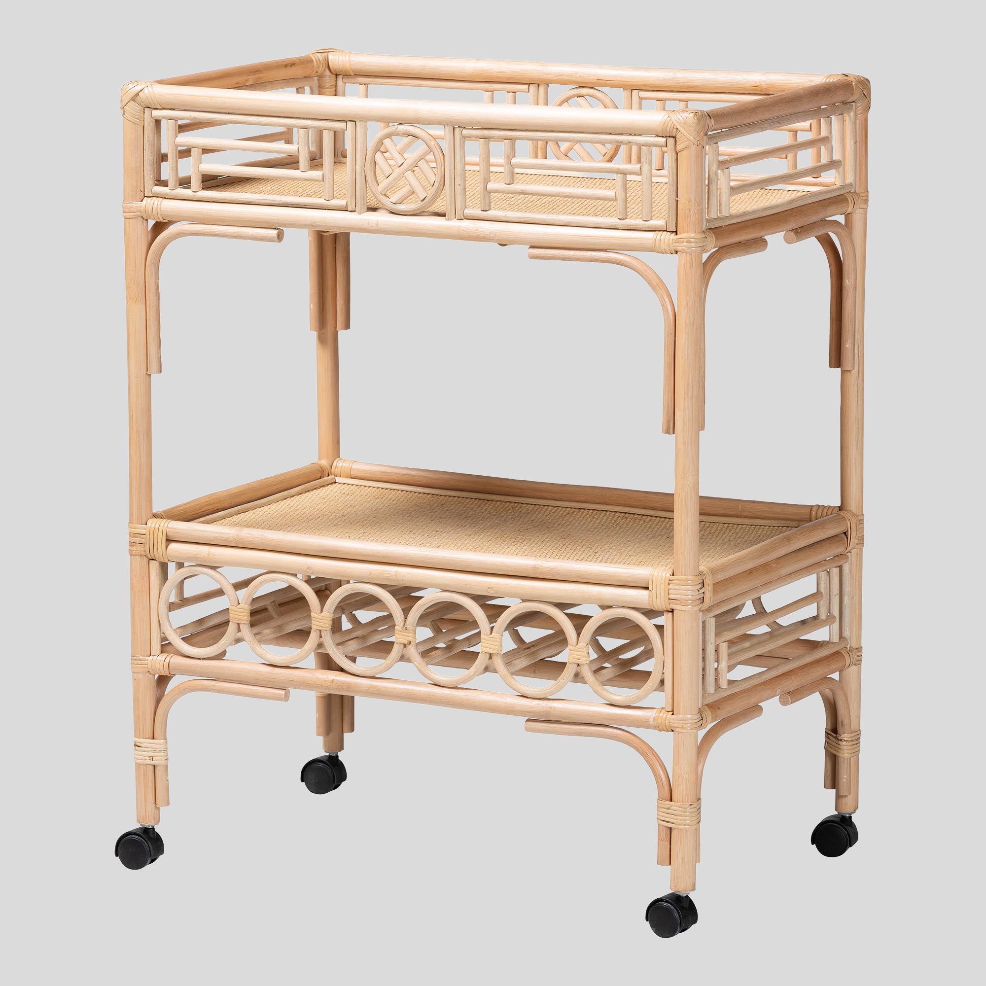 Vesper Rattan Wine Cart