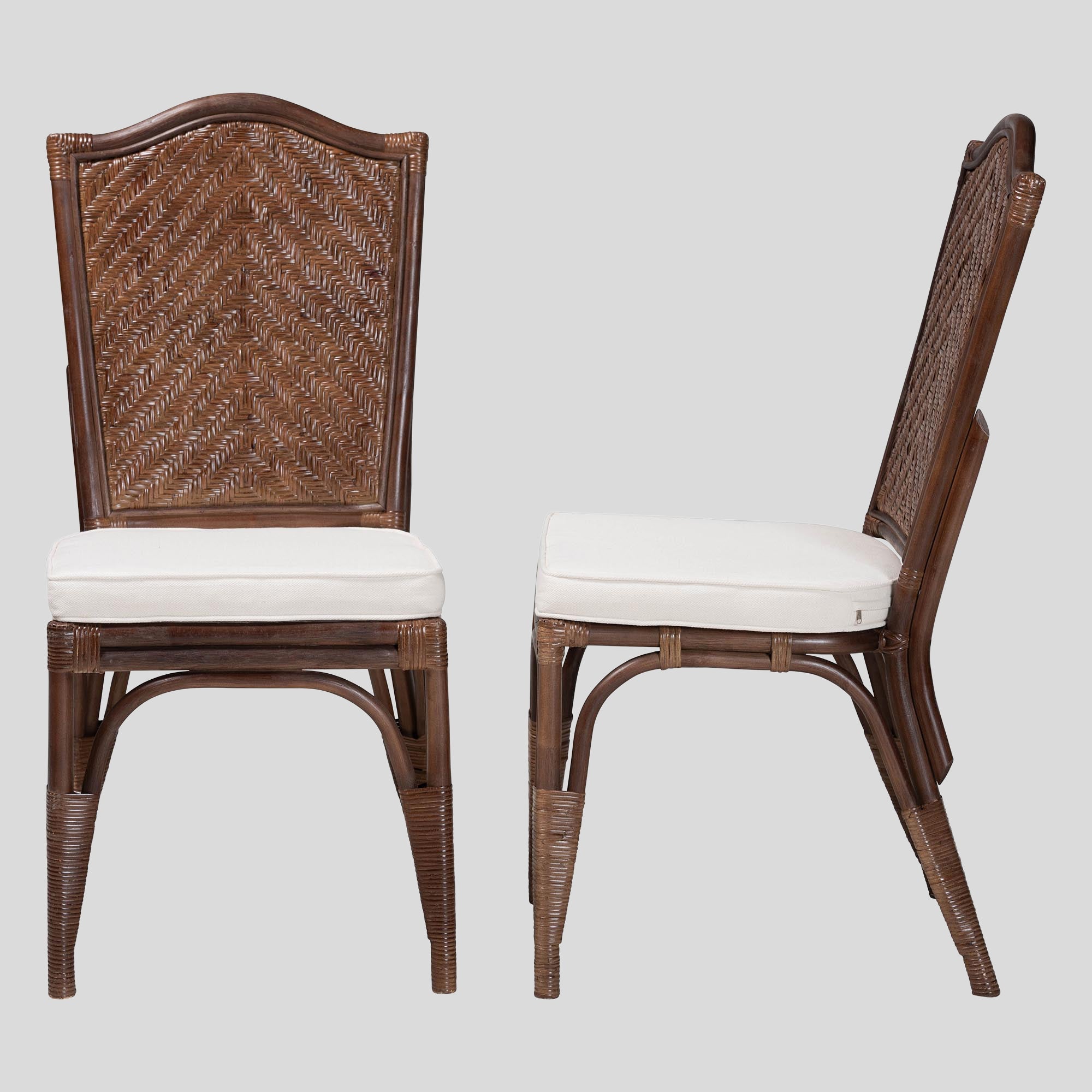 Colson Rattan 2-Piece Dining Chair Set