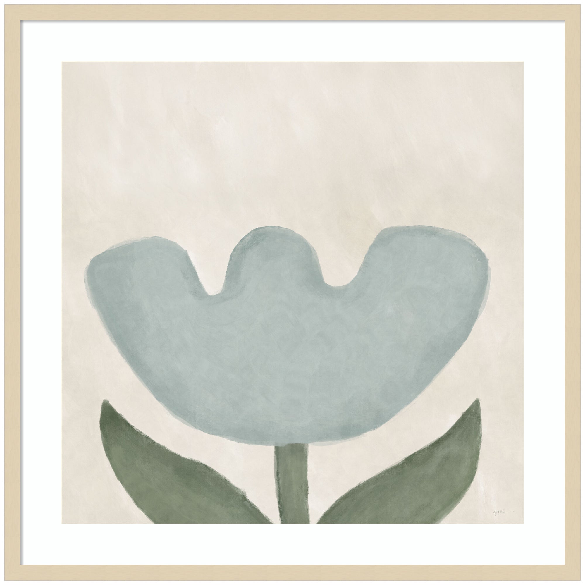 Blue Flower by Gabrielly Guedes Framed Wall Art Print