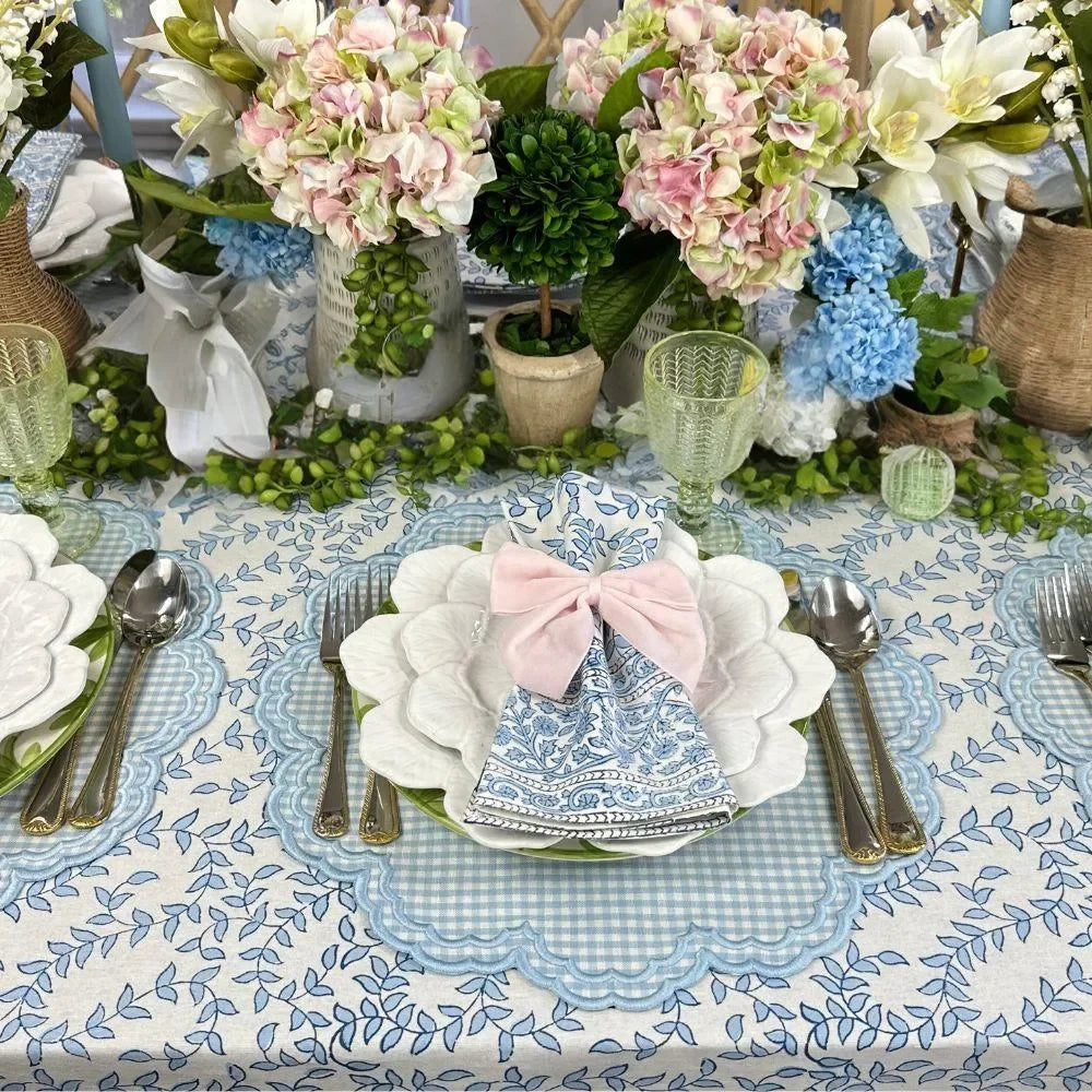 Blue Leaves - Napkin (Set of 4) - The Mayfair Hall