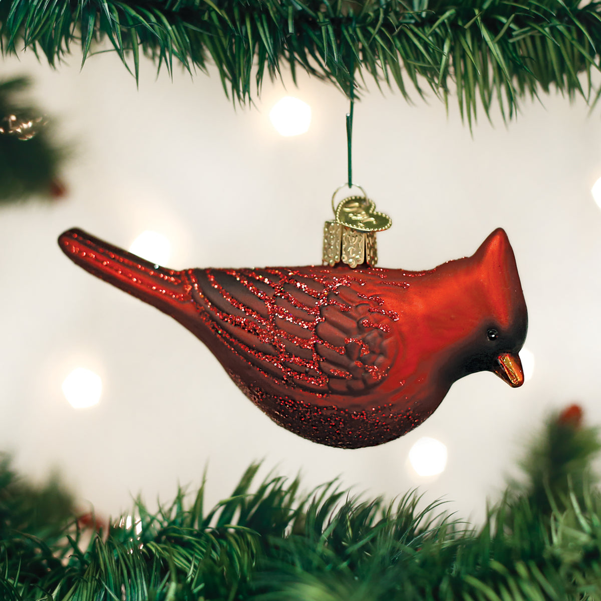 Northern Cardinal Blown Glass Christmas Ornament by Old World Christmas