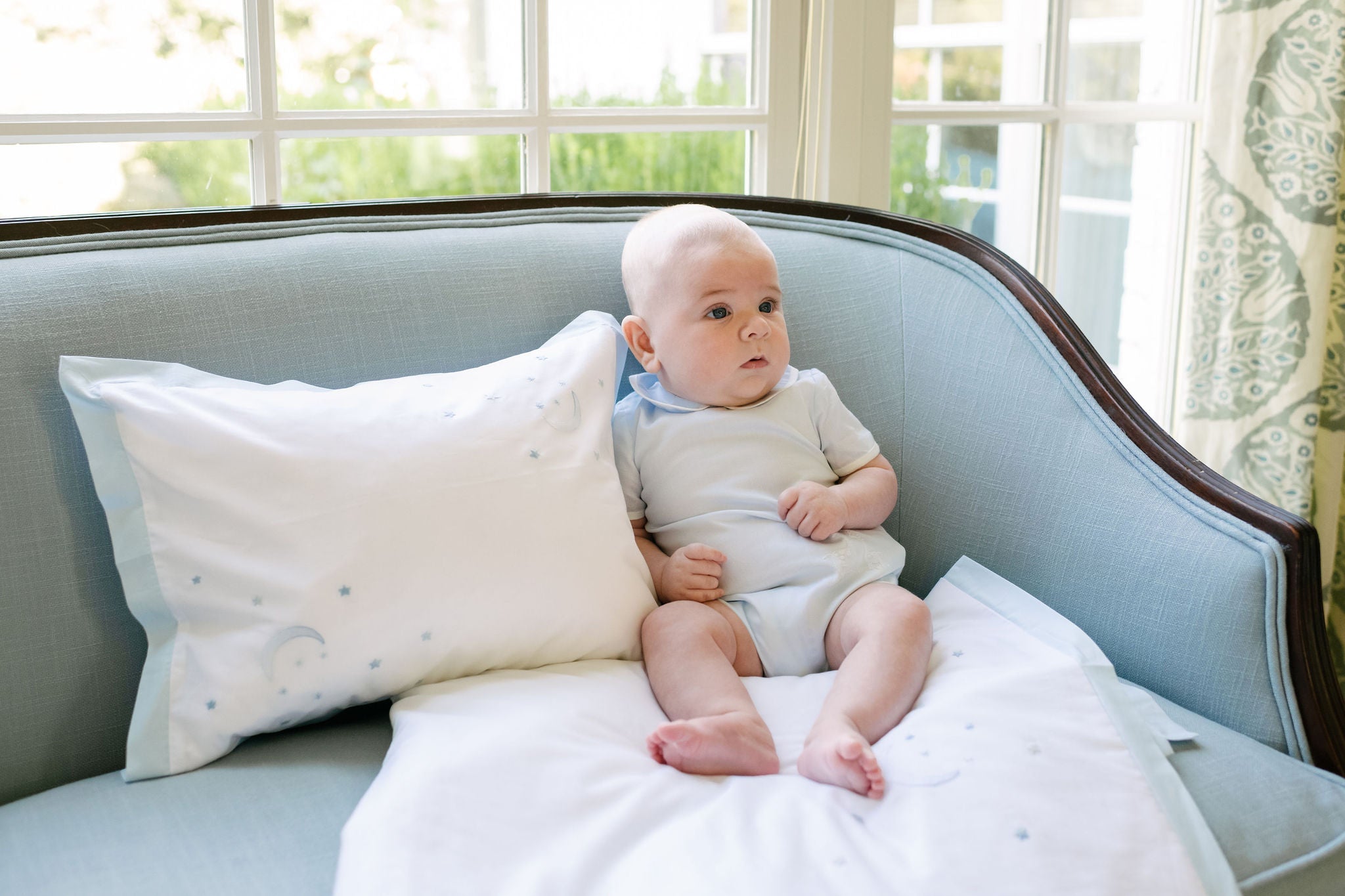 BABY OVER THE MOON COTTON PILLOW SHAM
