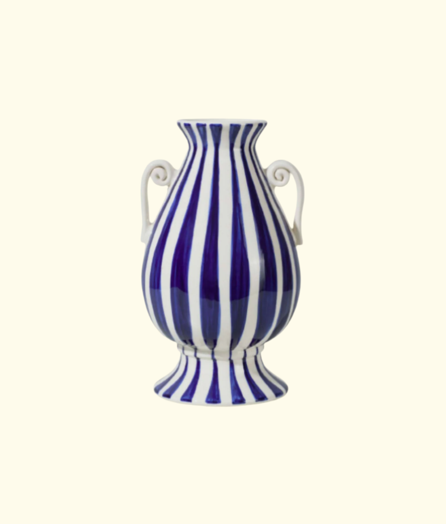 Colibri Striped Vase, Cobalt Blue