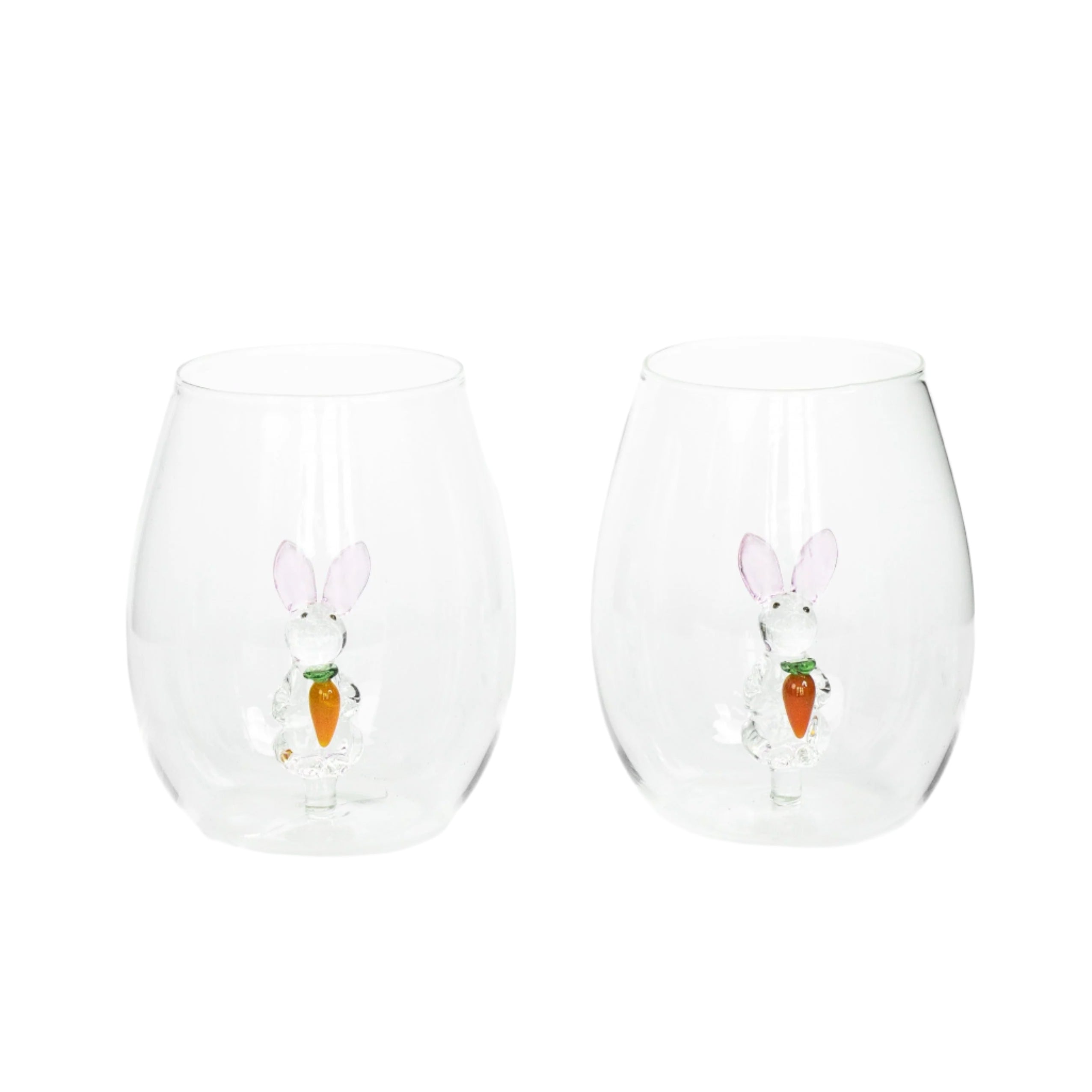 3D Easter Bunny Stemless Glasses