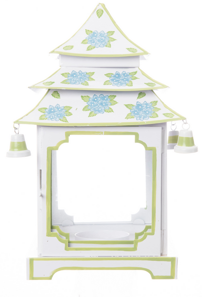 Green Hydrangea Leaf Pagoda Lantern (4 Sizes)