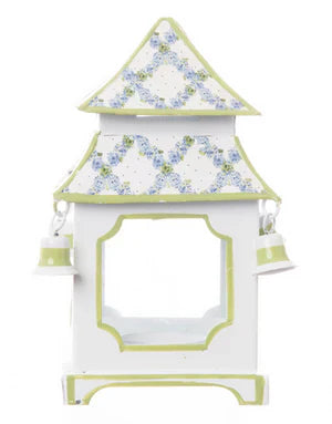 Soft Green Hydrangea Trellis Pagoda Lantern (4 Sizes)