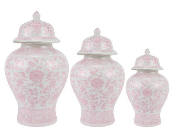 Pink Floral Jar (3 Sizes)