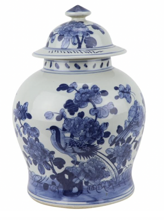 Mid Size Bird / Floral Jar
