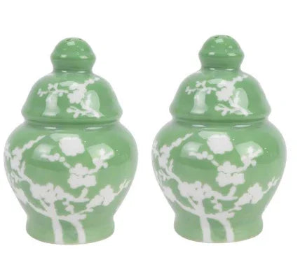 Green Cherry Blossom Salt and Pepper Shaker - The Mayfair Hall