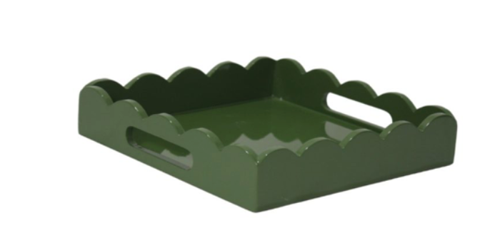 Moss Green Lacquered Tray