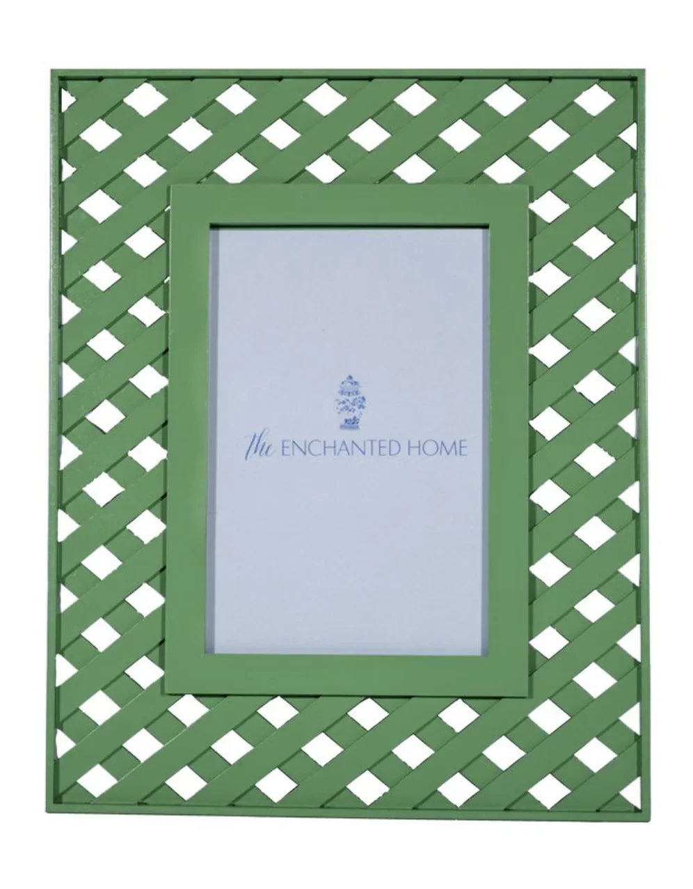 Lattice Picture Frame in Lawn Green - The Mayfair Hall