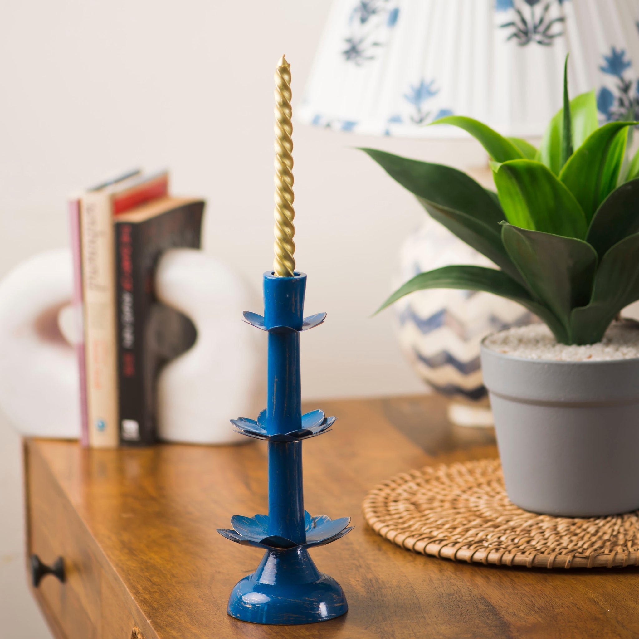 Lotus Bloom Tapered Candleholders