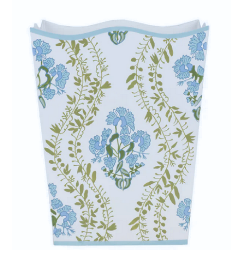 Blue Hydrangea Trellis Wastepaper Basket
