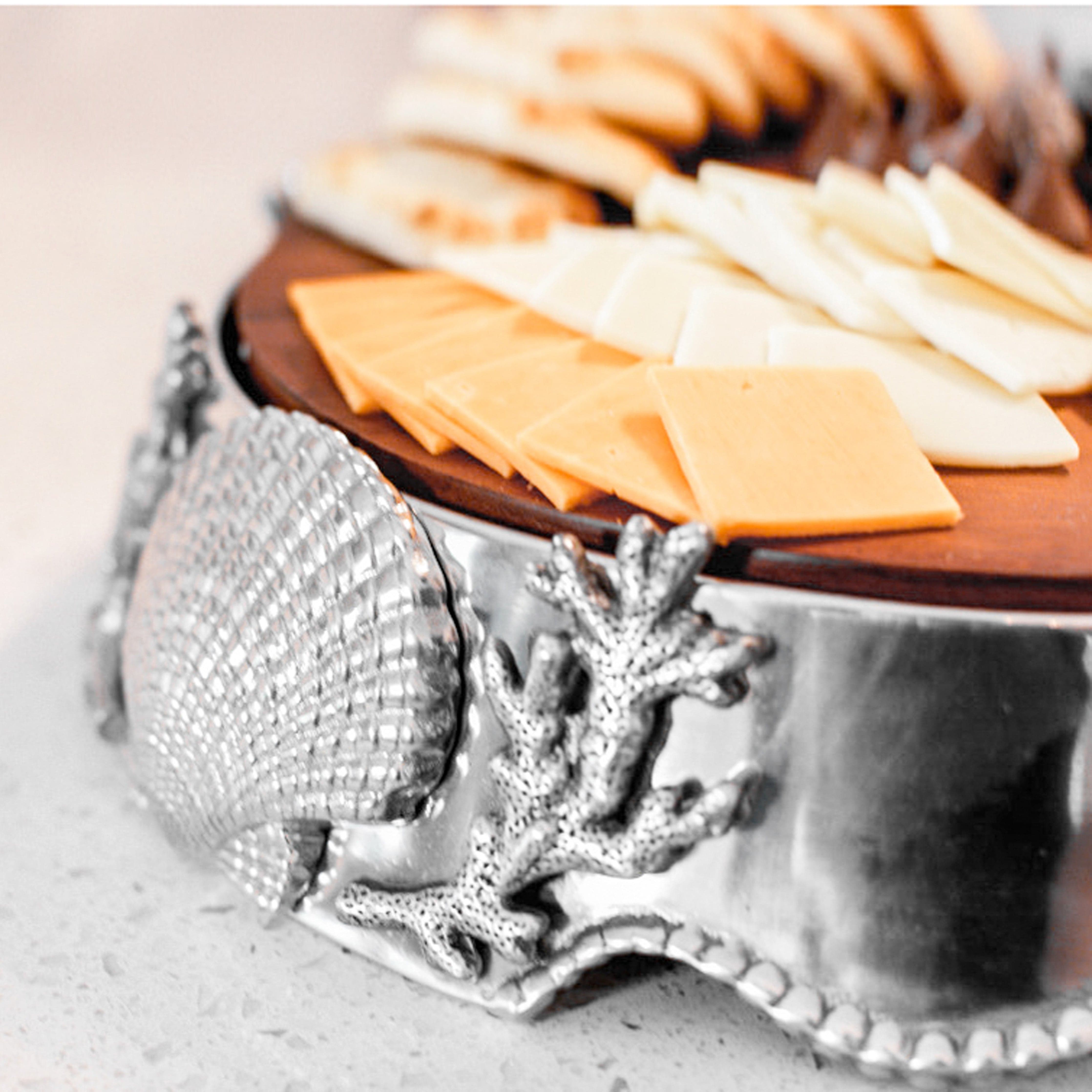 Coastal Wood Cheese Pedestal
