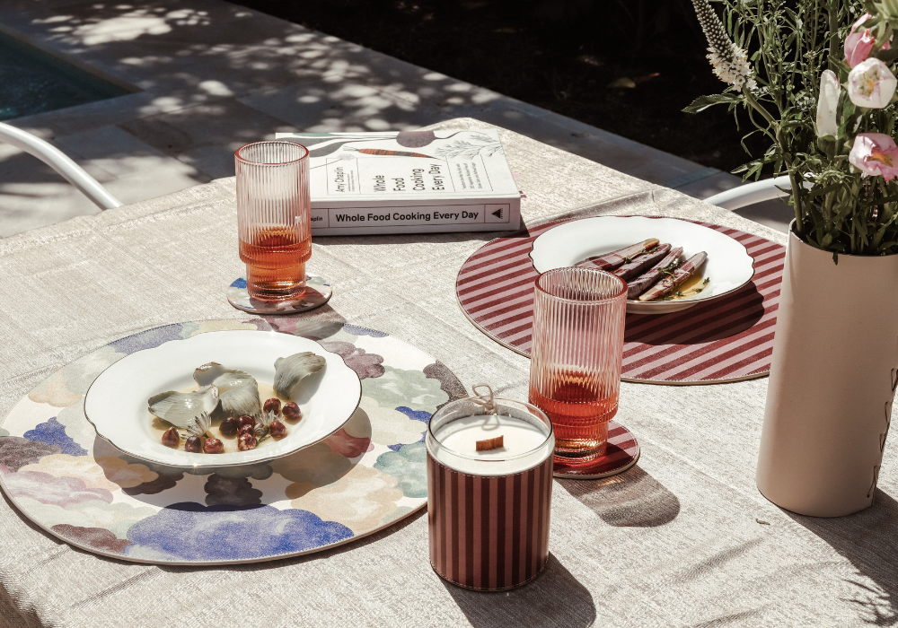 Clouds Placemat | Sunset Soiree by Lainy Hedaya