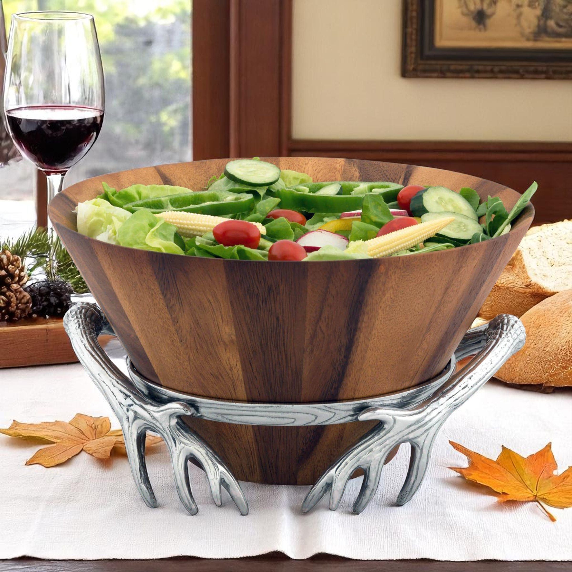 Antler Wood Salad Bowl