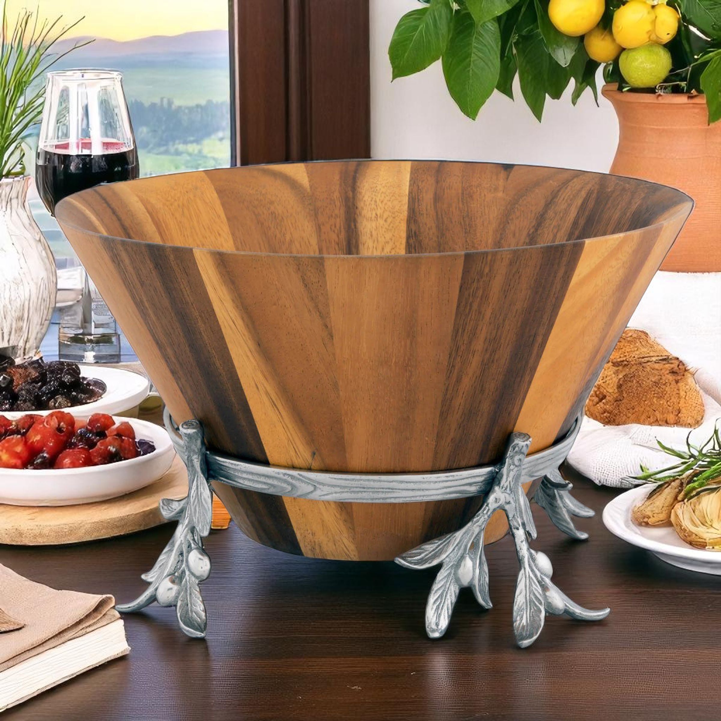 Olive Wood Salad Bowl
