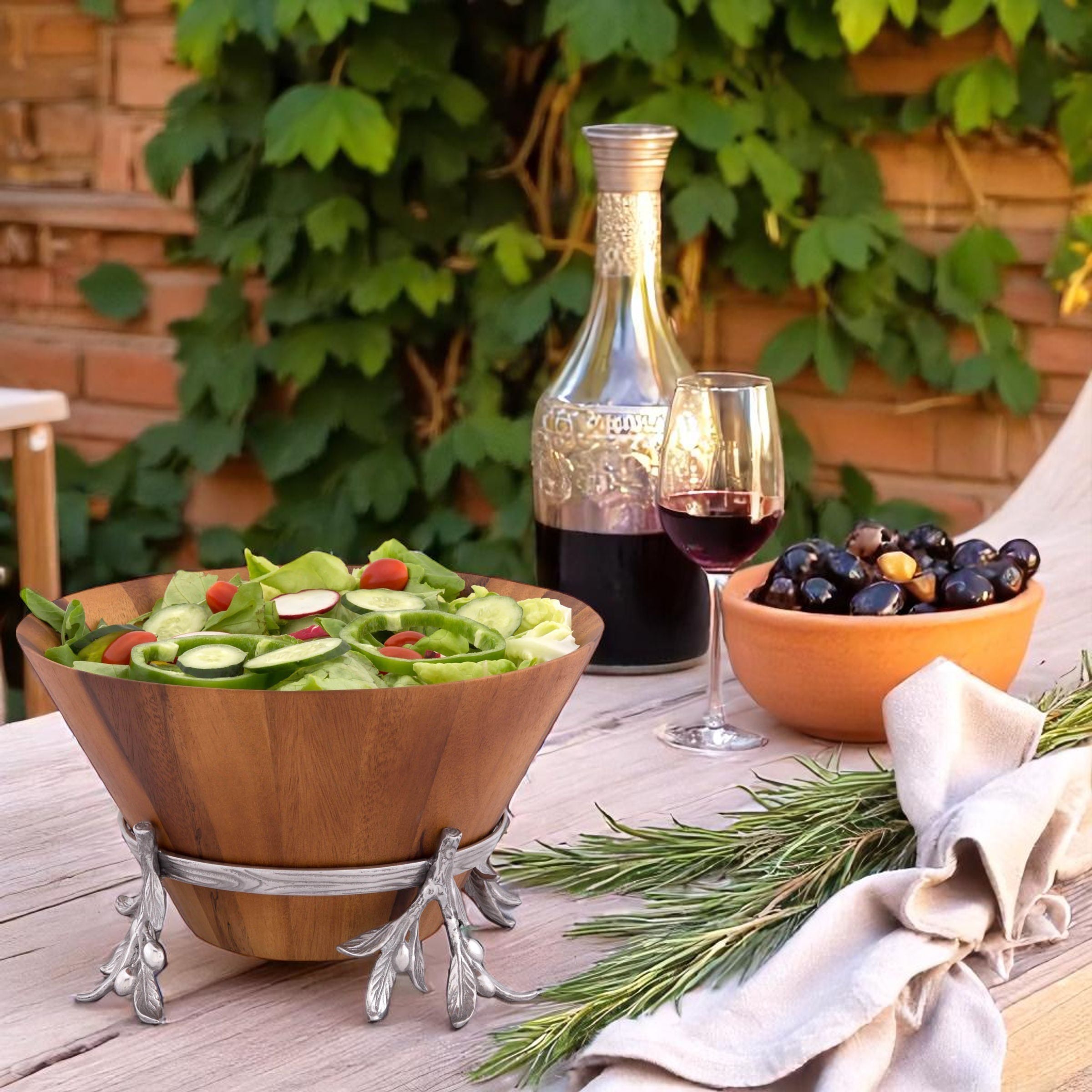Olive Wood Salad Bowl