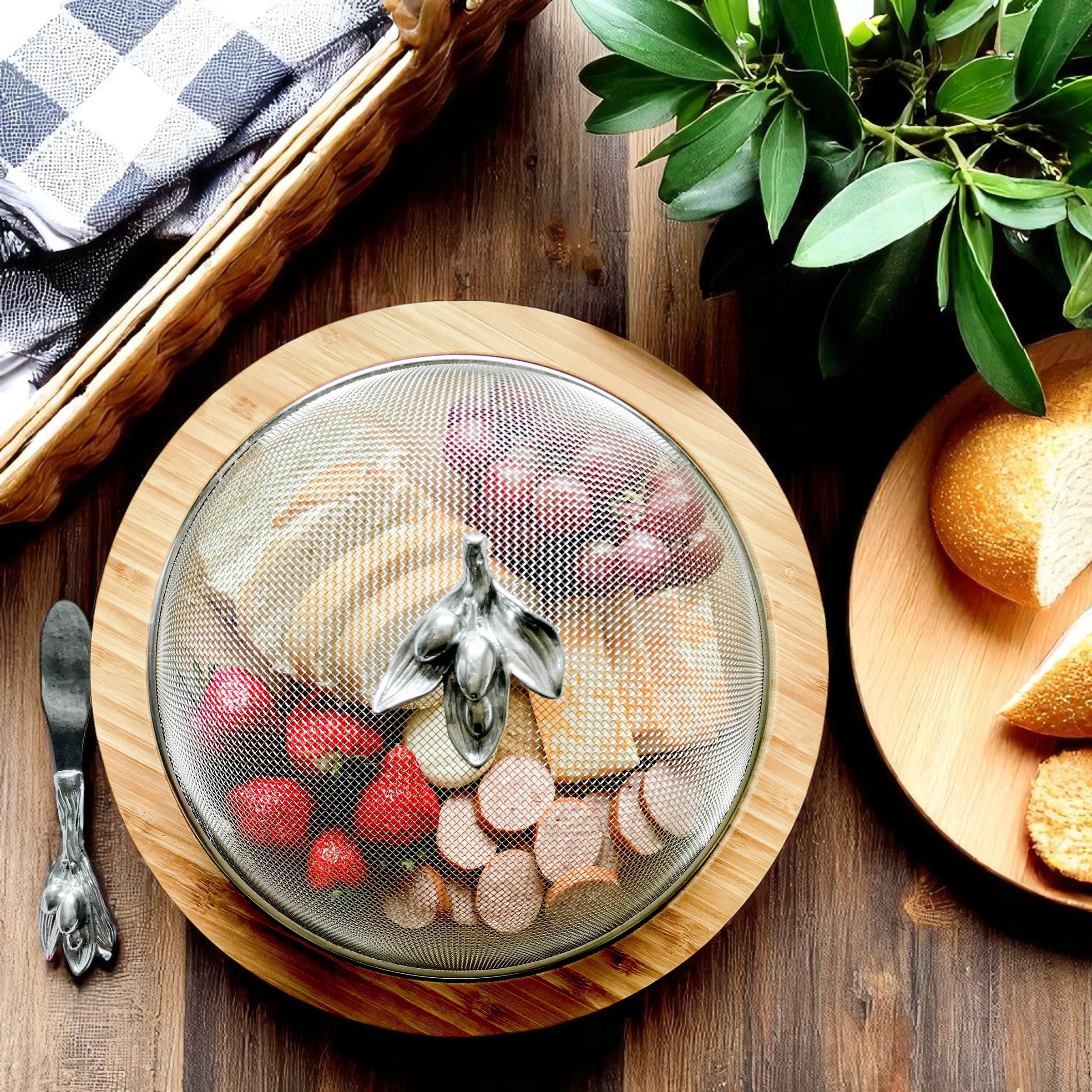 Olive Picnic Cheese Board and Spreader