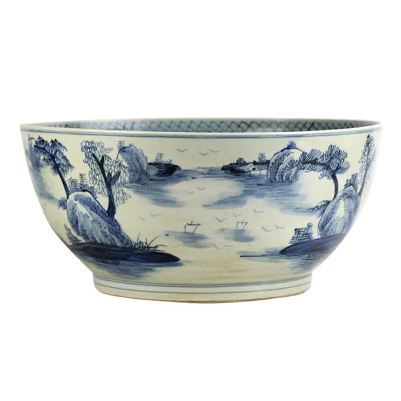 Large Village Scene Bowl - The Mayfair Hall