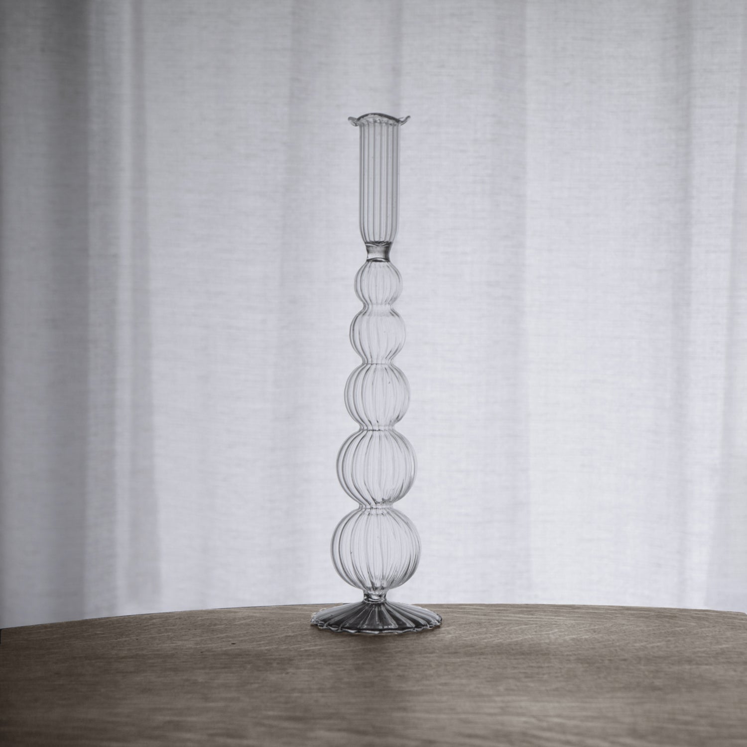 GLASS Cambridge Olivia 12" Candlestick Holder Set of 2 (Clear)