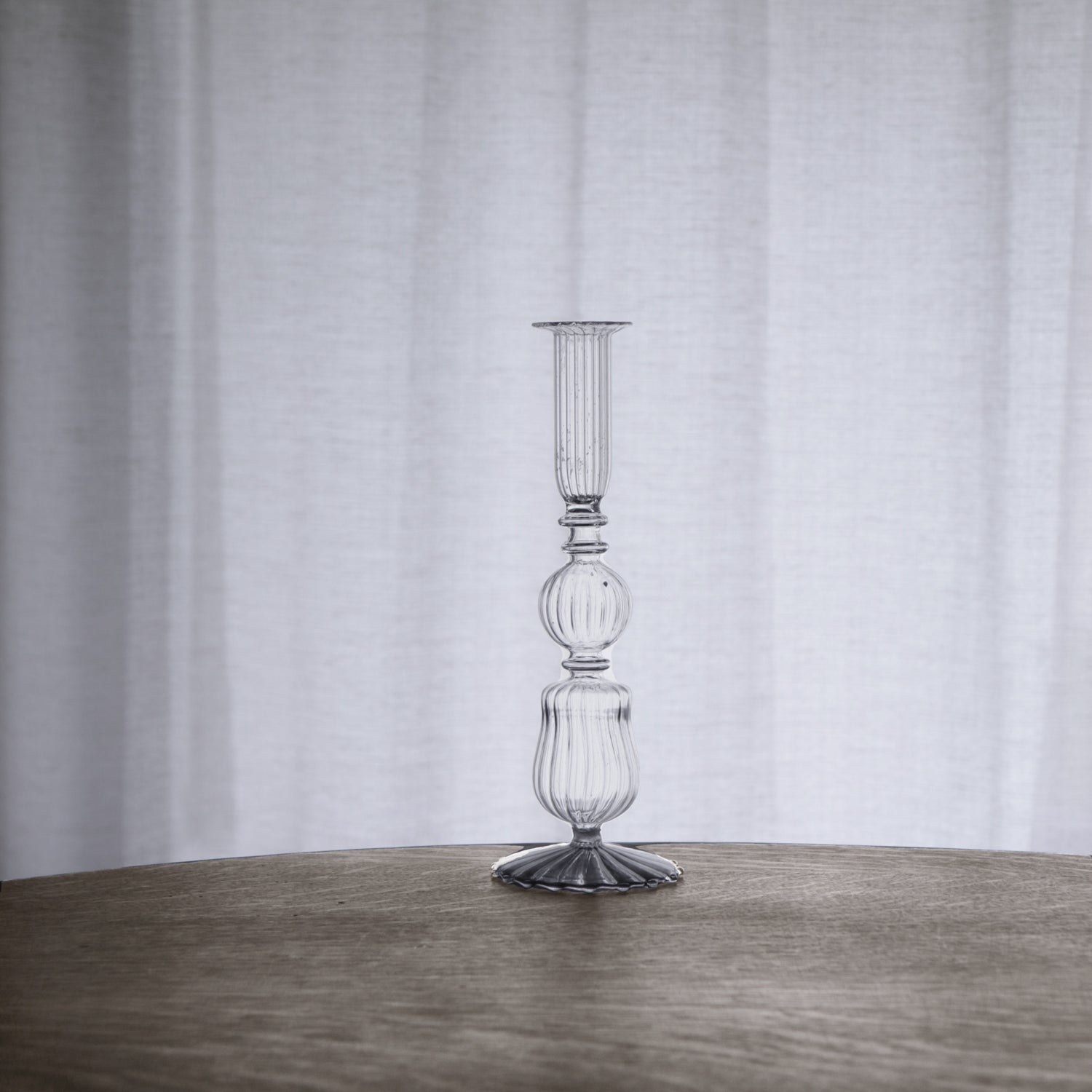 GLASS Cambridge Sophia 9" Candlestick Holder Set of 2 (Clear)