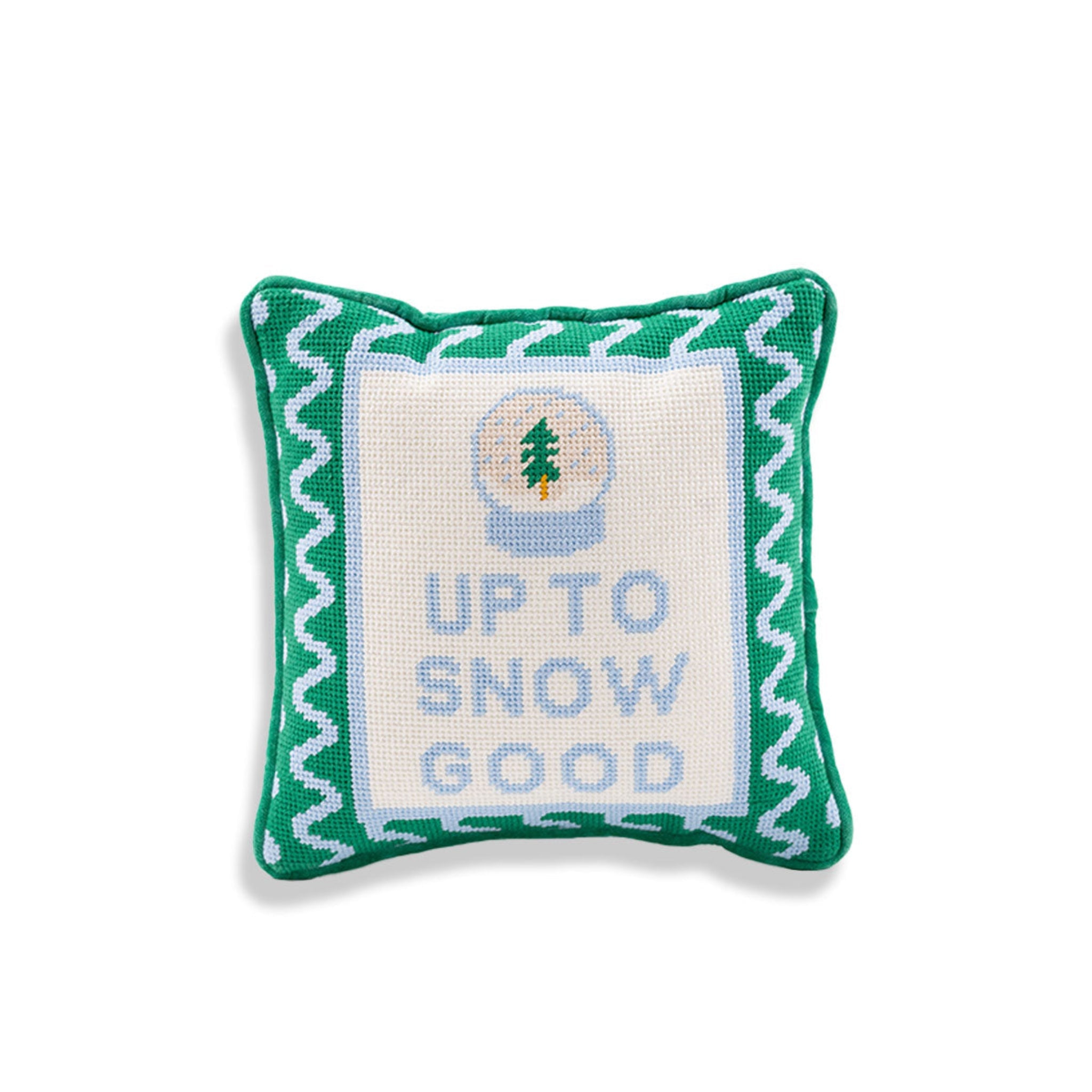 Up to Snow Good Needlepoint Throw Pillow