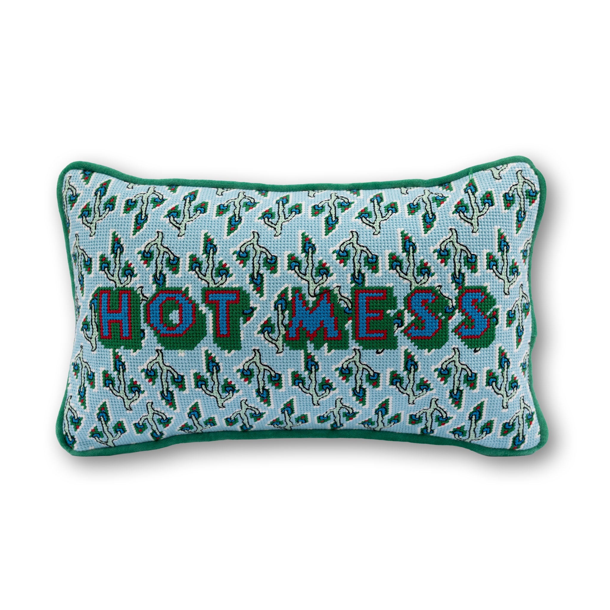 Hot Mess Needlepoint Pillow