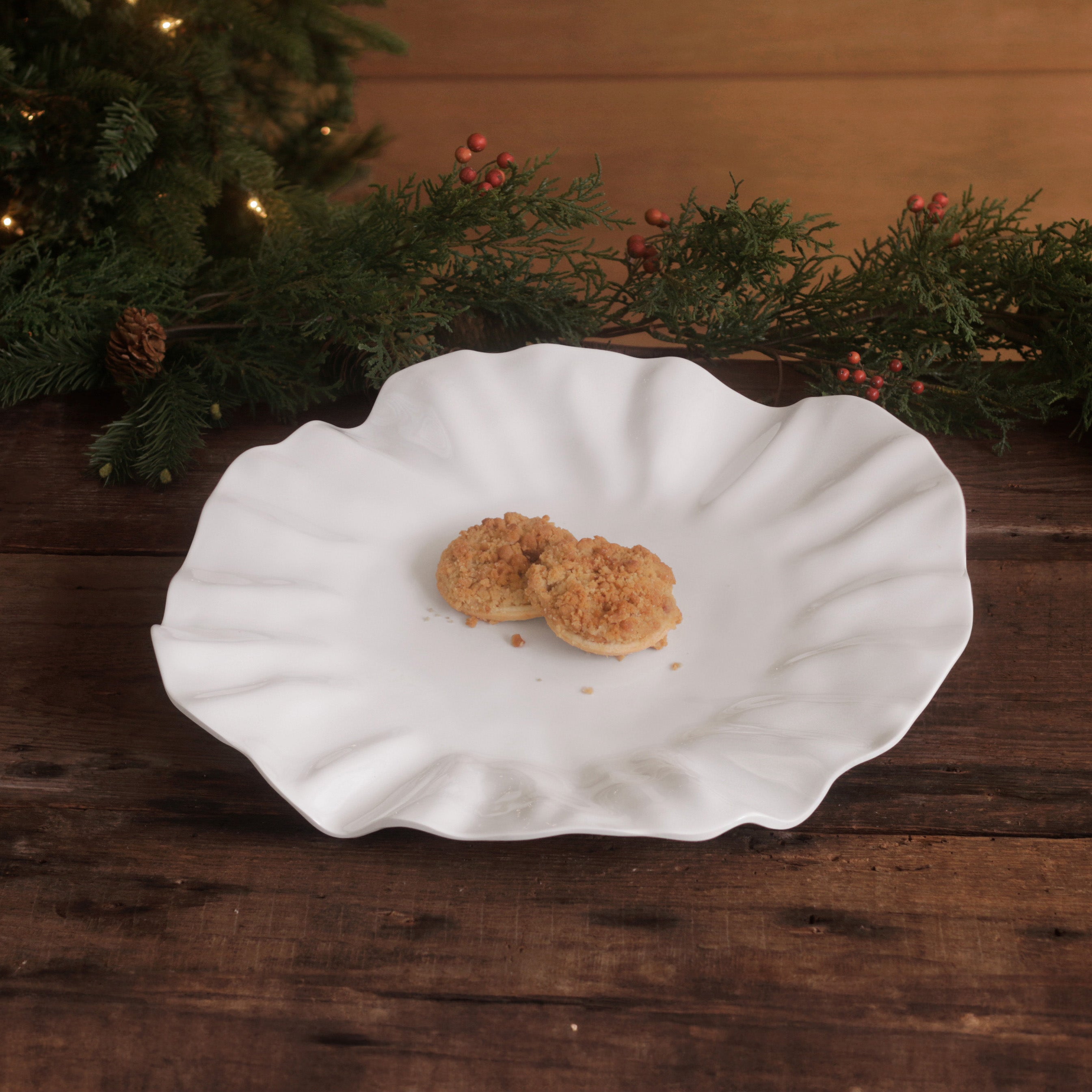 VIDA Bloom Large Round Platter (White)