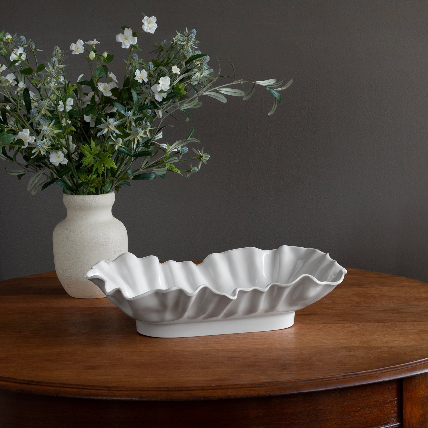 VIDA Bloom Large Rectangle Bowl (White)