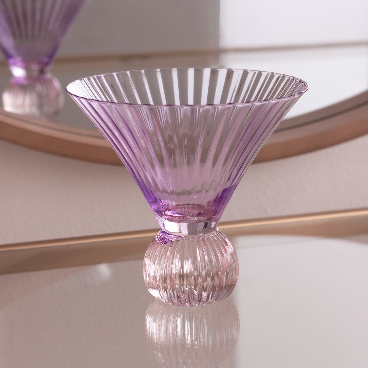GLASS Venice Martini Set of 4 (Violet and Pink)