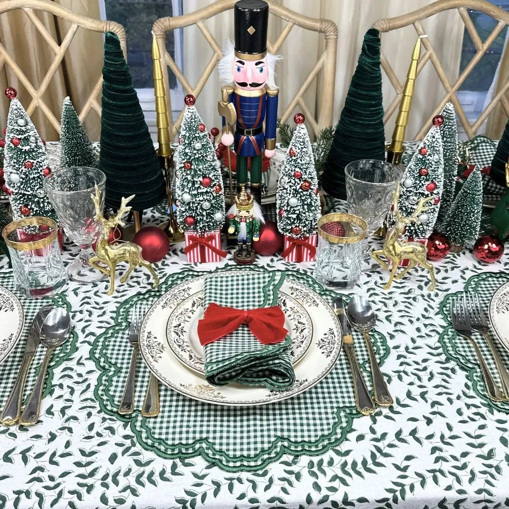 Bettina Napkin-Dark Green Gingham (Set of 4) - The Mayfair Hall