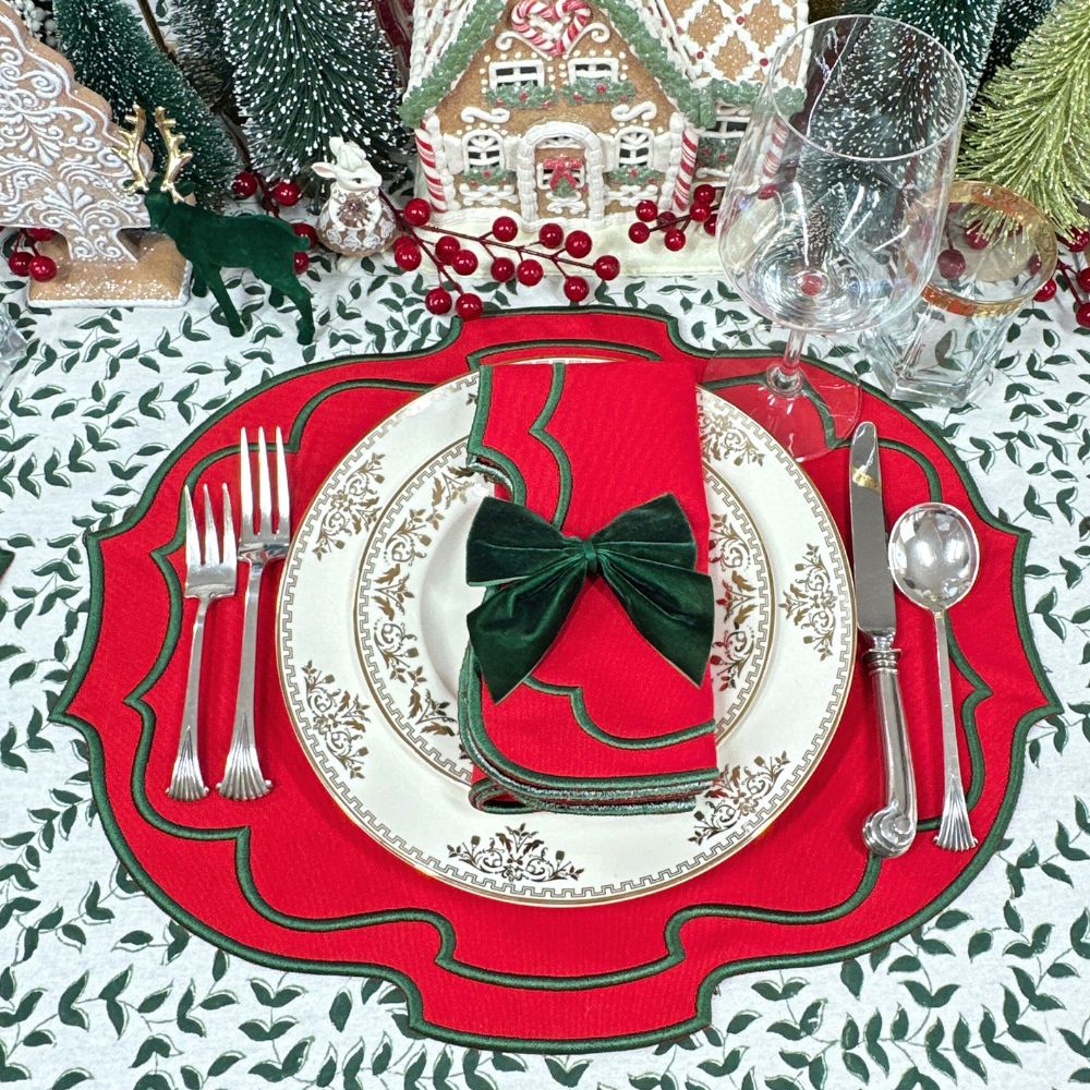 Red Christmas Belle - Placemats (Set of 4)