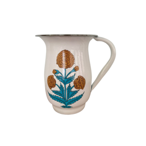 Marigold Poppy Enamelware Pitcher