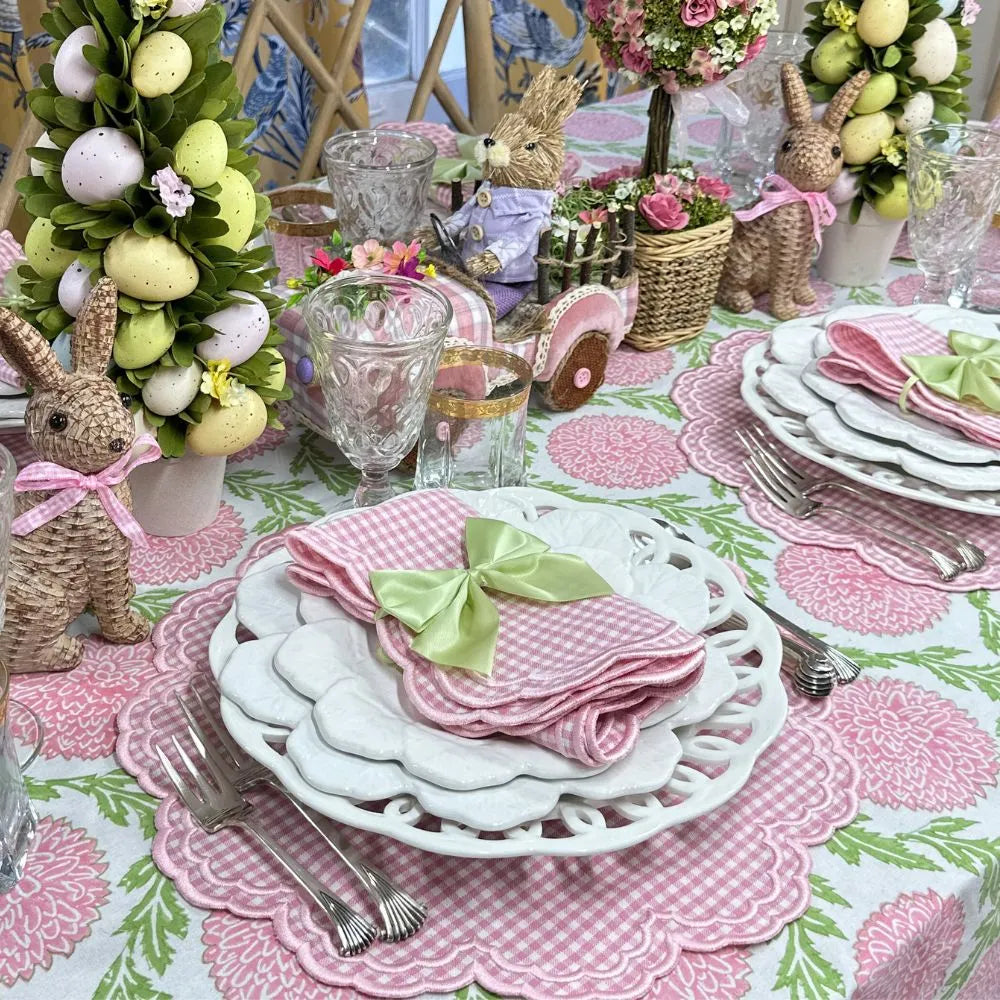 Bettina Napkin - Pink Gingham (Set of 4) - The Mayfair Hall