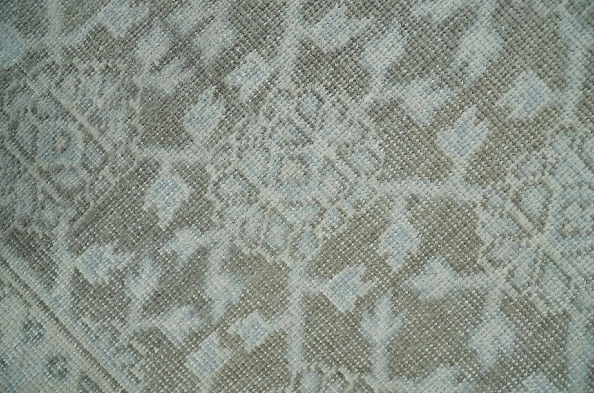 2x3 Hand Knotted Gray, Ivory and Silver Traditional Persian Oushak Wool Rug | N6323