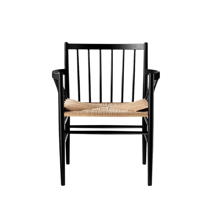 FDB Møbler J81 Chair, Jet Black Painted Beech