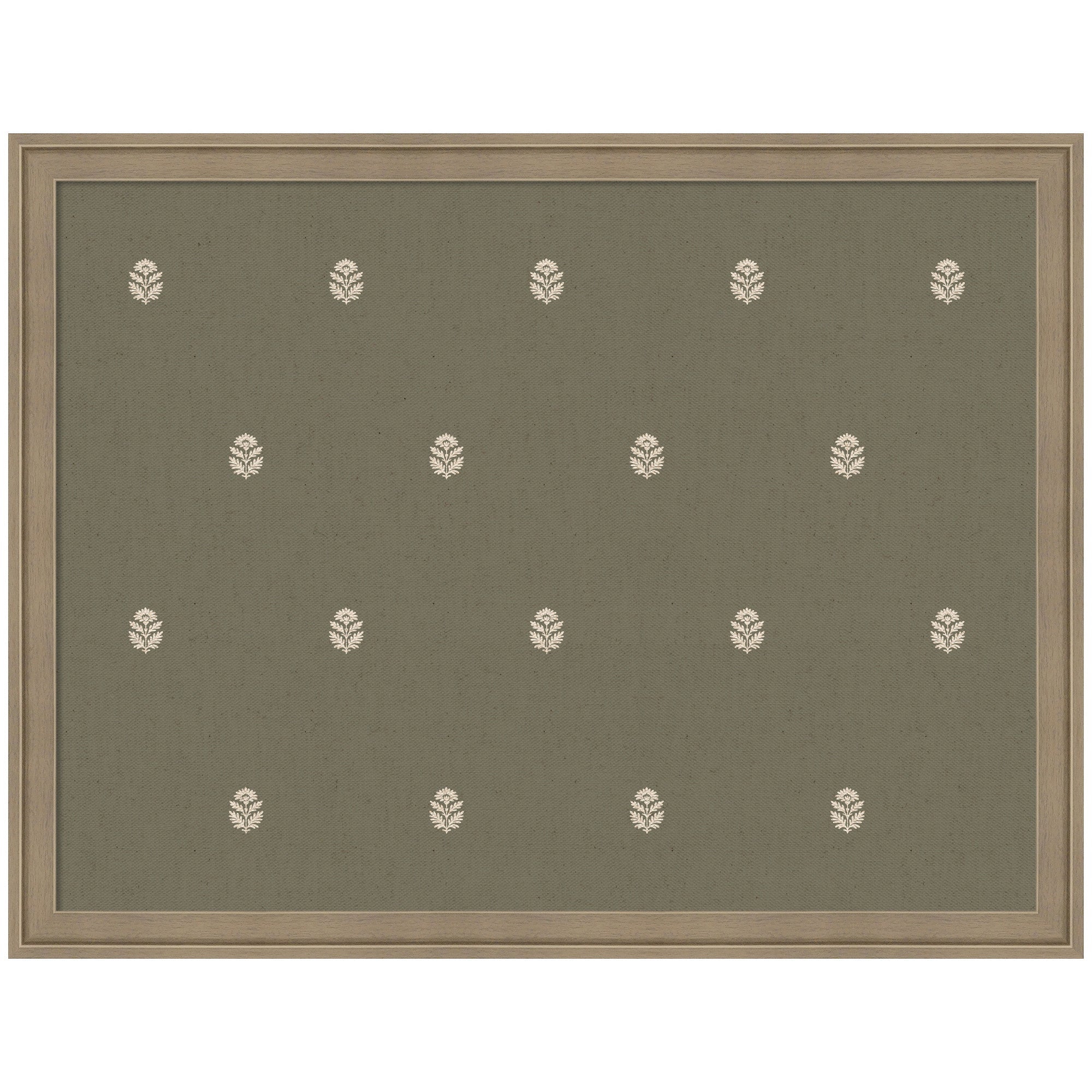 Pinboard Green Botanical Block Print