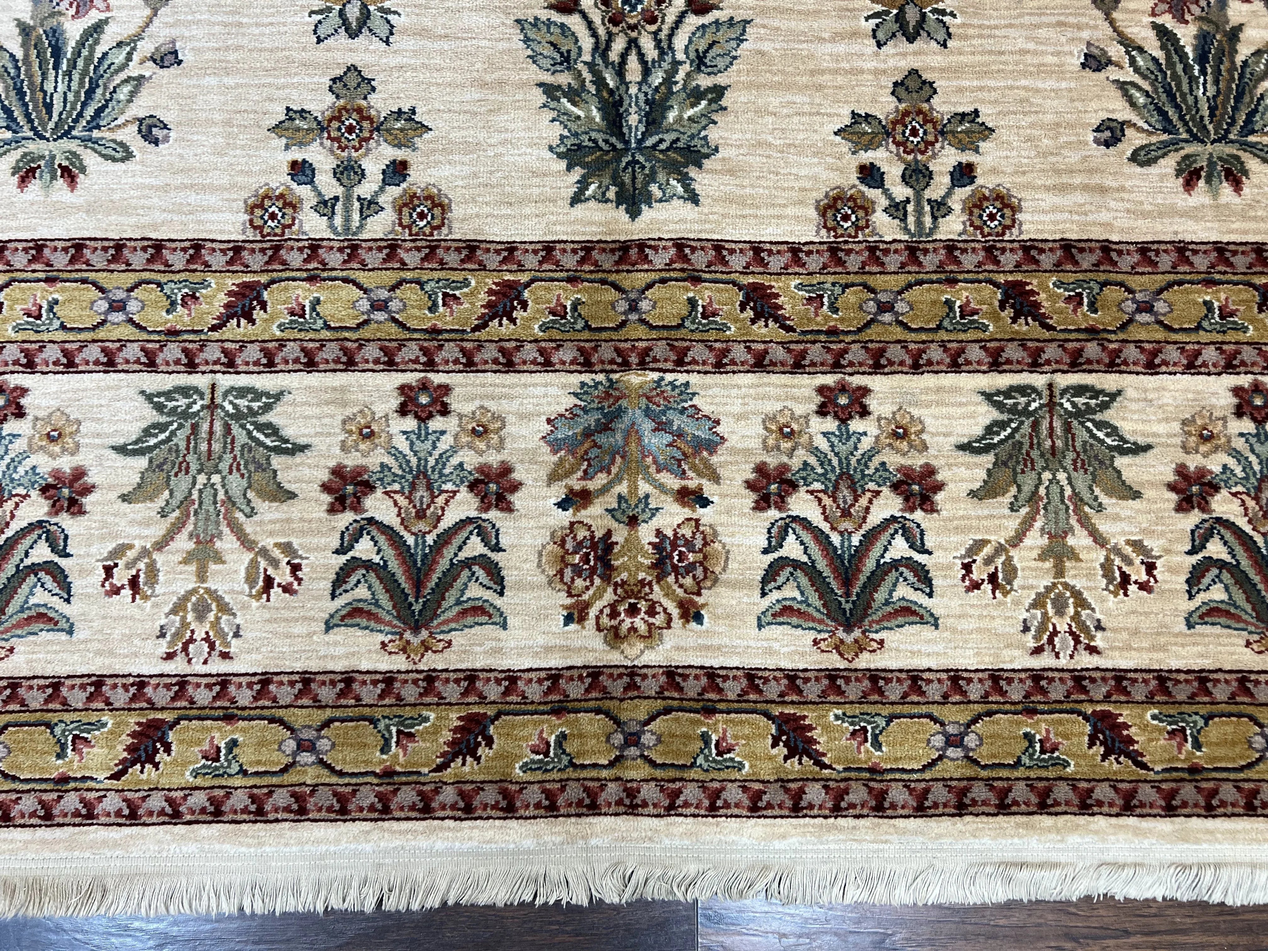 Karastan Rug 8.8 x 12, Ashara Amritsar #549, Oatmeal Color, Wool Pile Karastan Carpet, Discontinued Karastan Area Rug, Decorative