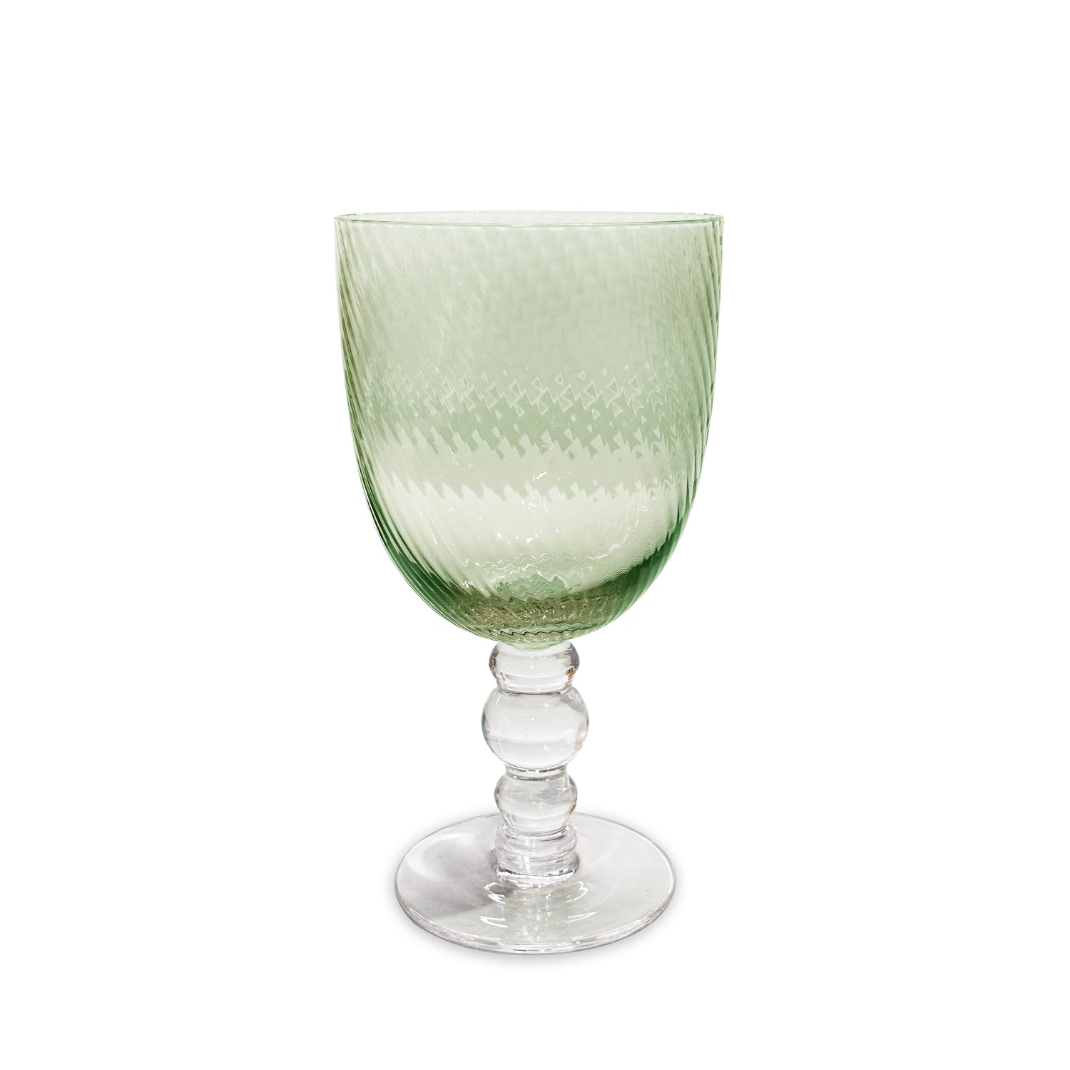 GLASS French Swirl All Purpose Set of 4 (Green)