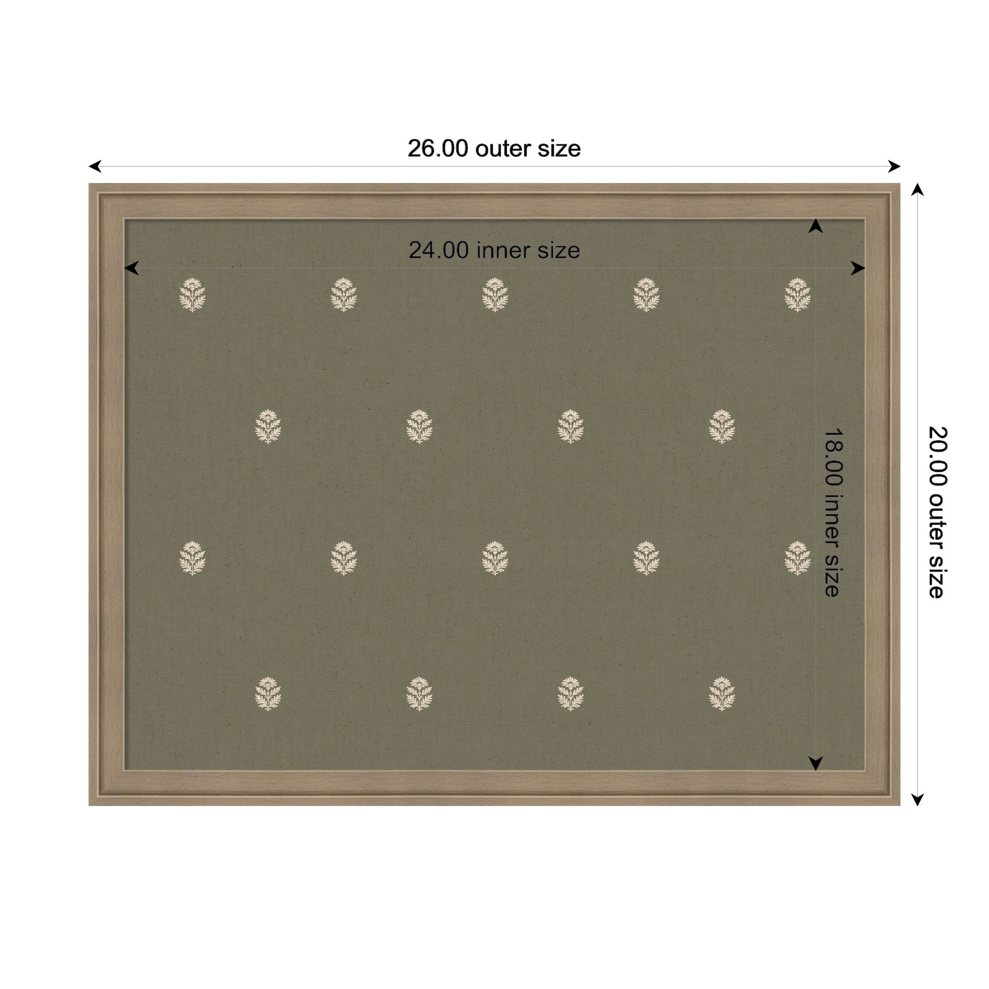Pinboard Green Botanical Block Print